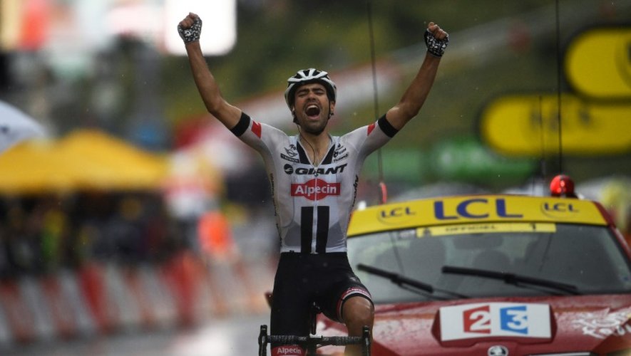 Le Néerlandais Tom Dumoulin remporte la 9e étape du Tour de France, le 10 juillet 2016 à Arcalis en Andorre