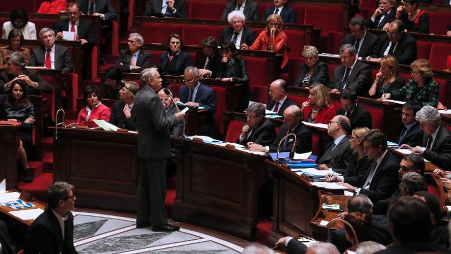 Le Premier ministre Jean-marc Ayrault devant l'Assemblée Nationale, le 5 novembre 2013