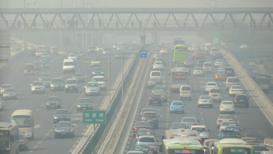 Embouteillages et pollution le 21 novembre 2012 à Pékin