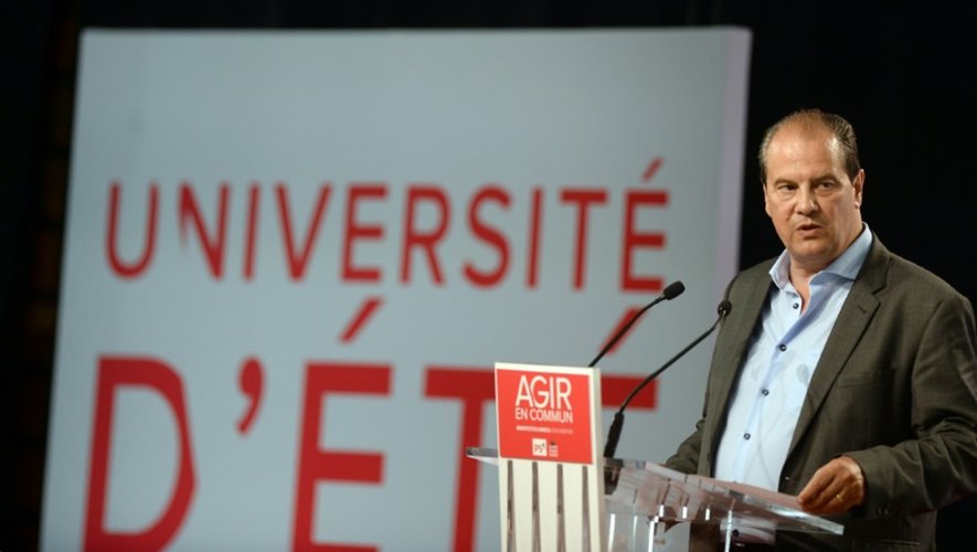 Le premier secrétaire du PS Jean-Christophe Cambadélis lors de l'ouverture de l'université d'été des socialistes, le 28 août 2015 à La Rochelle