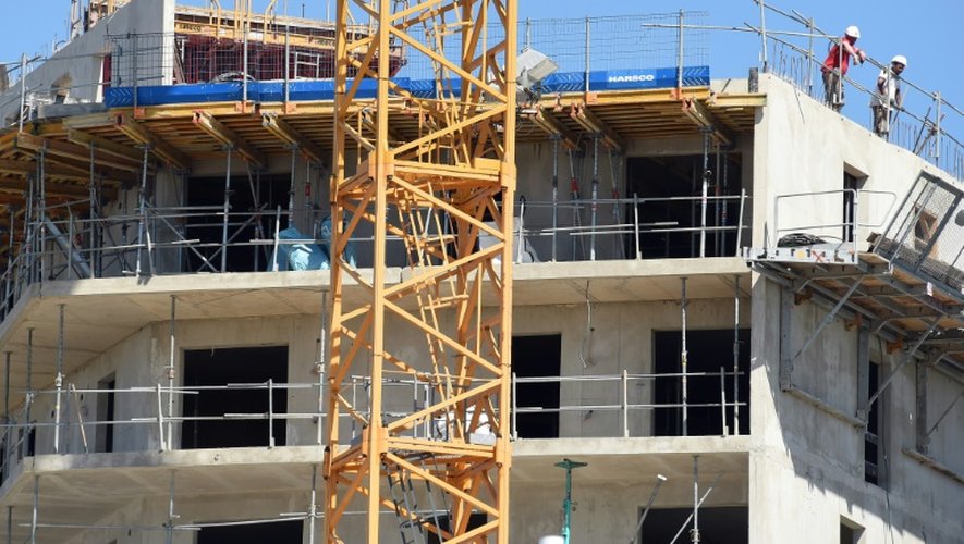 Immeuble en construction  le 17 août 2015 à Montpellier