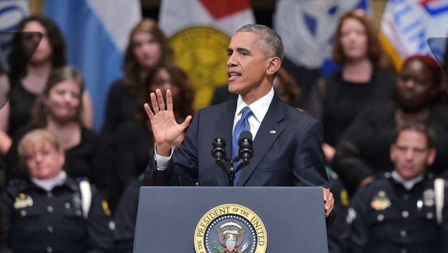Le président américain Barack Obama, le 12 juillet 2016 à Dallas