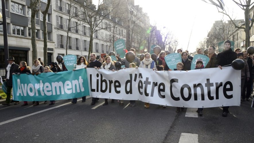 La "Marche pour la vie", contre l'avortement, le 25 janvier 2015 à Paris