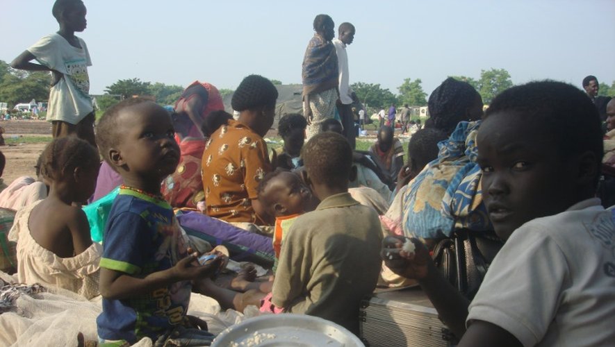 Des civils réfugiés dans un camp le 11 juillet 2016 à Tomping à Juba