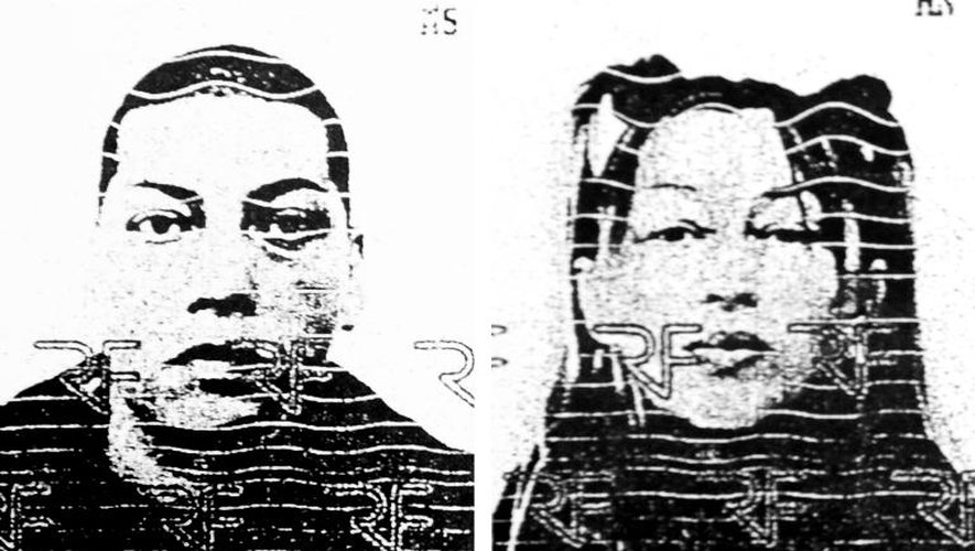 Montage réalisé le 6 août 2008 de deux portraits d'identité de et Noella Hego