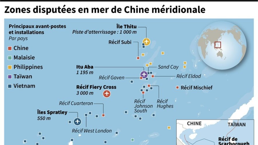 Zones disputées en mer de Chine méridonale