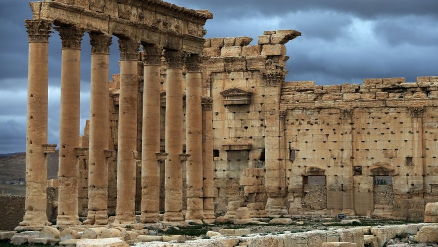 Une partie du temple de Bêl, dans la cité antique de Palmyre, le 14 mars 2014
