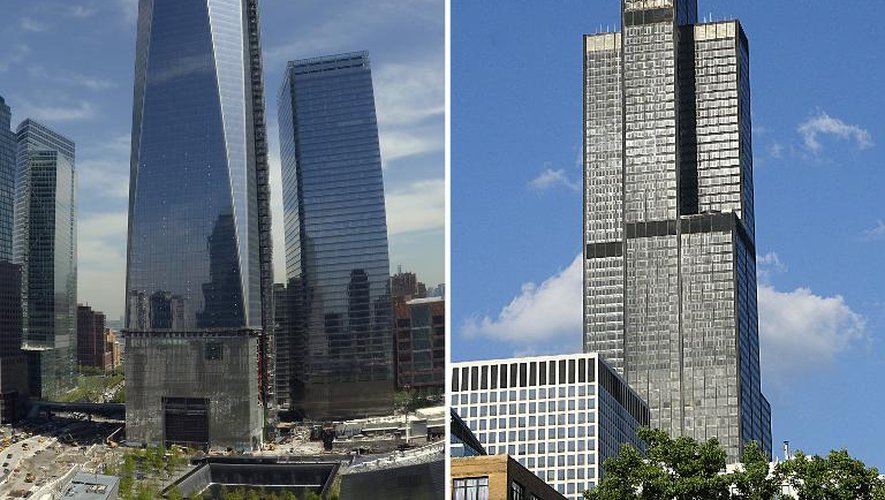 Le One World Trade Center à New York et la Willis Tower à Chicago