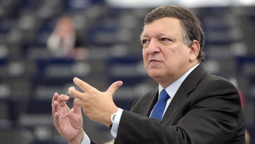 Le président de la Commission européenne José Manuel Barroso, au Parlement européen, à Strasbourg, le 23 octobre 2013