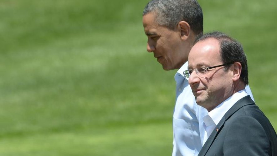 Les présidents français François Hollande et Barack Obama à Camp David le 19 mai 2012
