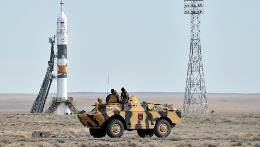 Le vaisseau spatial Soyouz le 2 septembre 2015 au cosmodrome de Baïkonour au Kazakhstan
