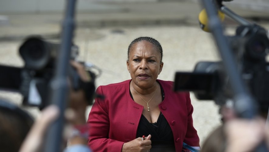 La ministre de la Justice, Christiane Taubira, le 2 septembre 2015 à l'Elysée