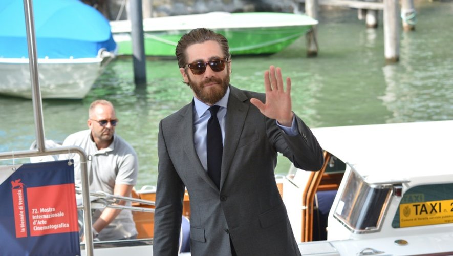 L'acteur américain Jake Gyllenhaal à la Mostra de Venise, le 2 septembre 2015