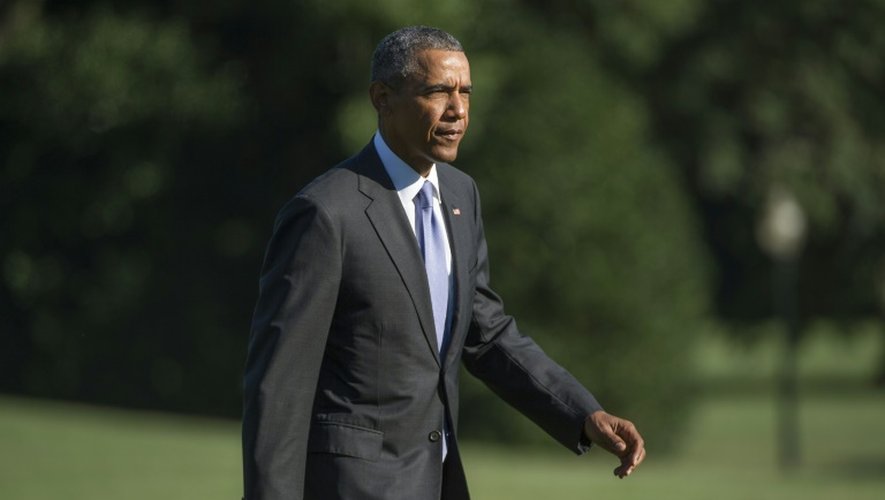 Le président américain Barack Obama à la Maison Blanche à Washington le 25 août 2015