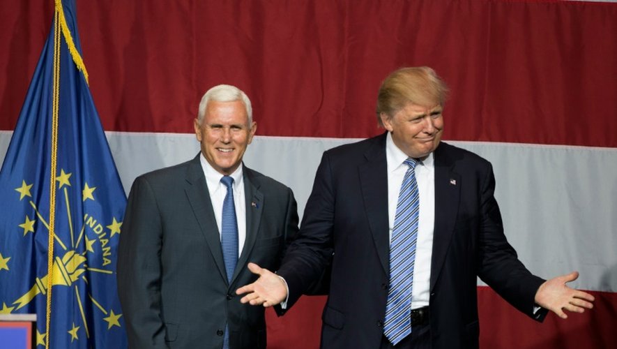 Mike Pence et Donald Trump le 12 juillet 2016 à Westfield dans l'Indiana
