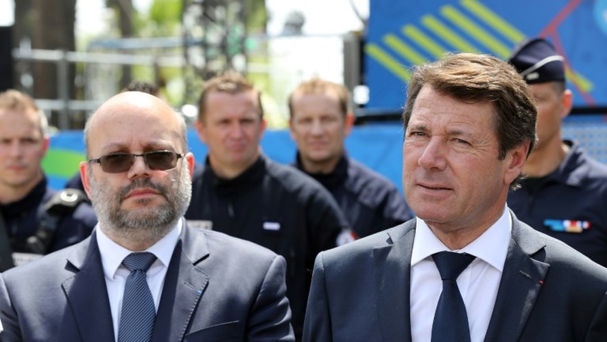 Christian Estrosi, résident (Les Républicains) de la région Provence-Alpes-Côte d'Azur, et son premier adjoint Philippe Pradal le 8 juin 2016 à Nice