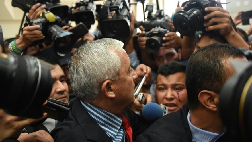Le président démissionnaire guatémaltèque Otto Pérez au tribunal de Guatemala City, le 3 septembre 2015