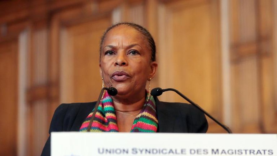La ministre de la Justice Christiane Taubira à Paris le 15 novembre 2013