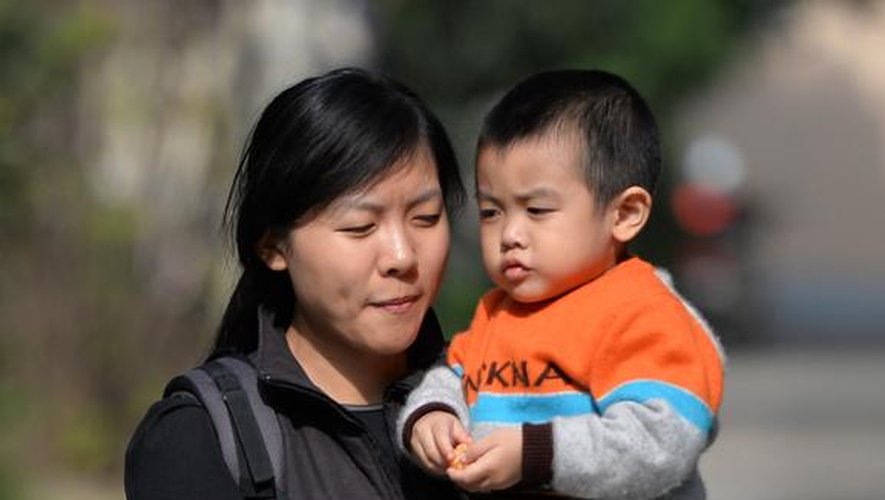 Une mère et son fils unique  le 16 novembre 2013 à Shangai