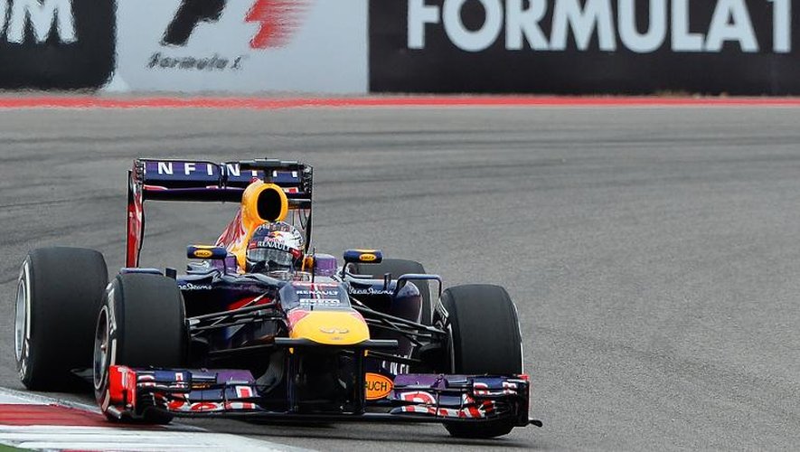 Sebastian Vettel lors des essais qualificatifs le 16 novembre 2013 à Austin au Texas