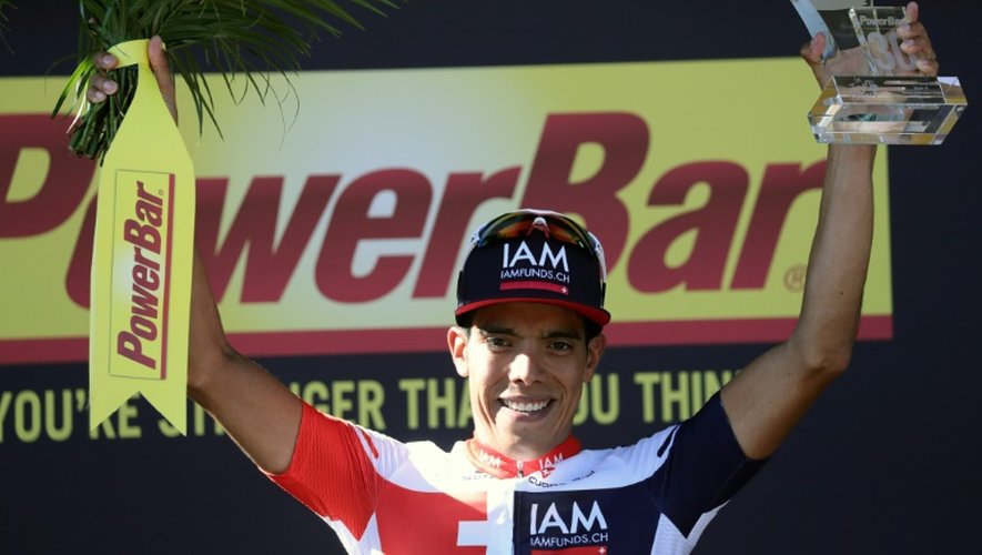 Le Colombien Jarlinson Pantano (IAM) vainqueur de la 15e étape du Tour de France, le 17 juillet 2016 à Culoz
