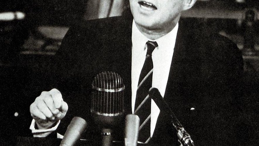 Le président John F. Kennedy devant le Congrès, le 25 mai 1961 à Washington