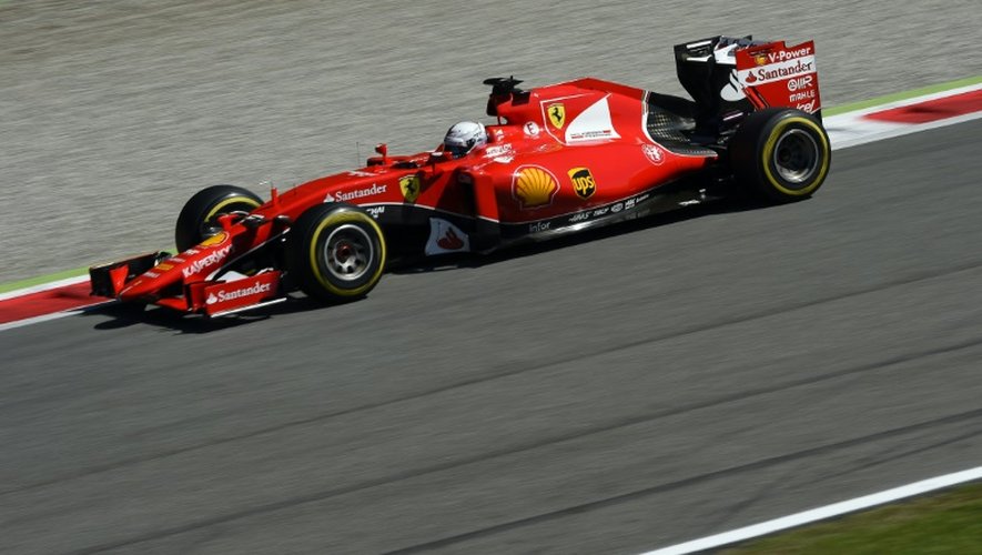 Sebastian Vettel lors du Grand Prix d'Italie sur la piste de l'Autodrome de Monza, le 6 septembre 2015
