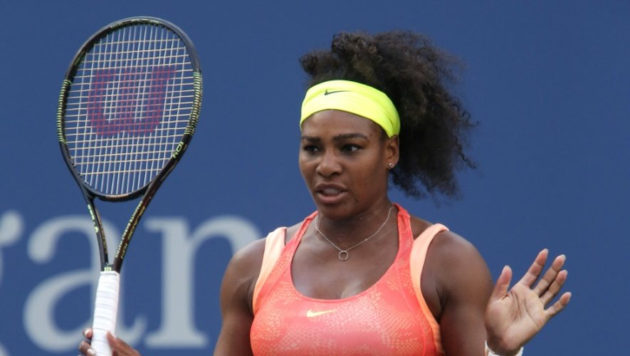 Serena Williams lors du match contre Madison Keys le 6 septembre 2015 à l'US Open à New York
