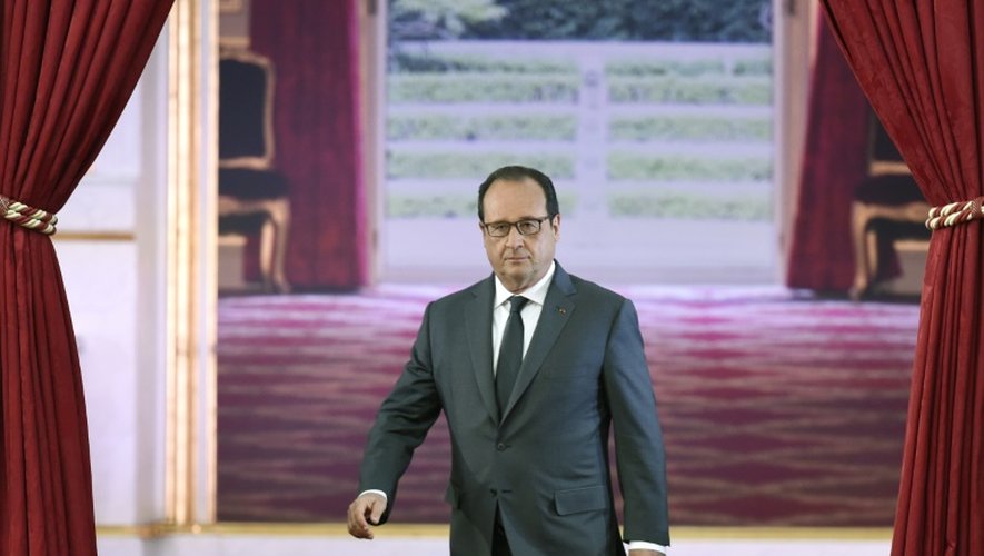 Le président François Hollande à sa conférence de presse semestrielle