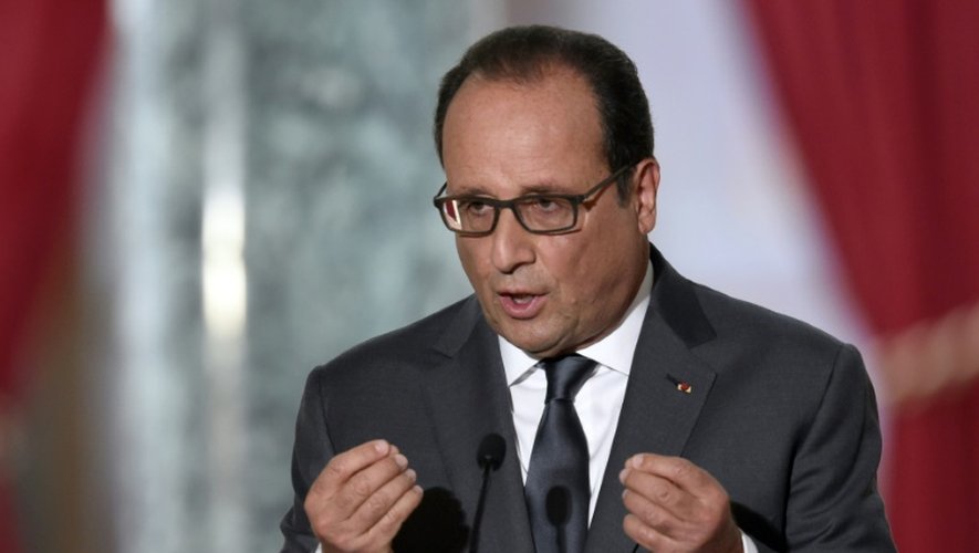 Le président François Hollande lors sa sixième conférence de presse