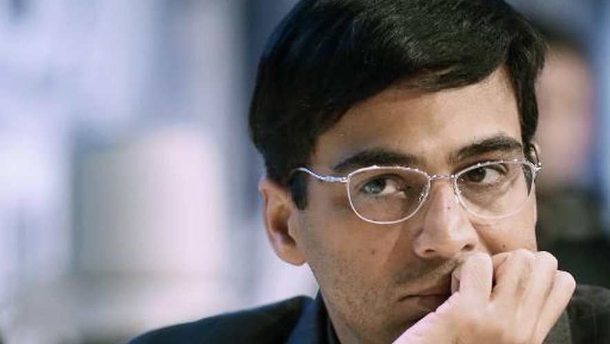 L'actuel champion du monde d'échec, Viswanathan Anand, en avril 2013 à Paris