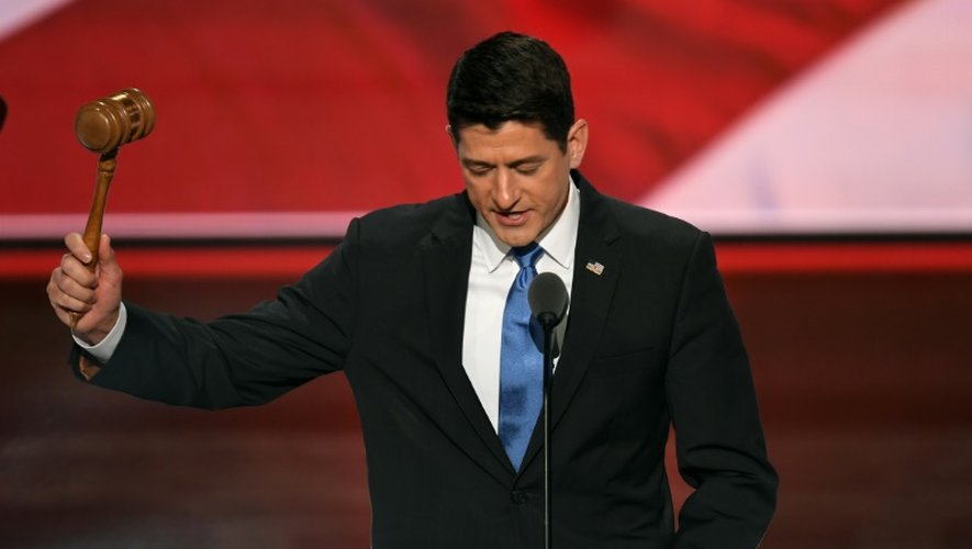 Le président de la Chambre des représentants, le républicain Paul Ryan, 19 juillet 2016 à Cleveland, aux Etats-Unis