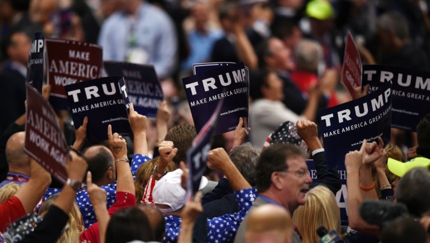 Les délégués du Parti républicain lors de la convention qui a formellement désigné Donald Trump candidat à la Maison Blanche le 19 juillet 2016 à Cleveland
