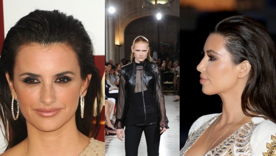 Kim Kardashian, Penelope Cruz, Eva Longoria : elles portent toutes le wet look. Les cheveux mouillés, vous aimez ?