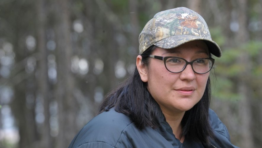Mandy Gull, chef-adjointe d'une réserve amérindienne du nord du Québec, à Waswanipi, 1.000 km au nord de Montréal, le 19 août 2015