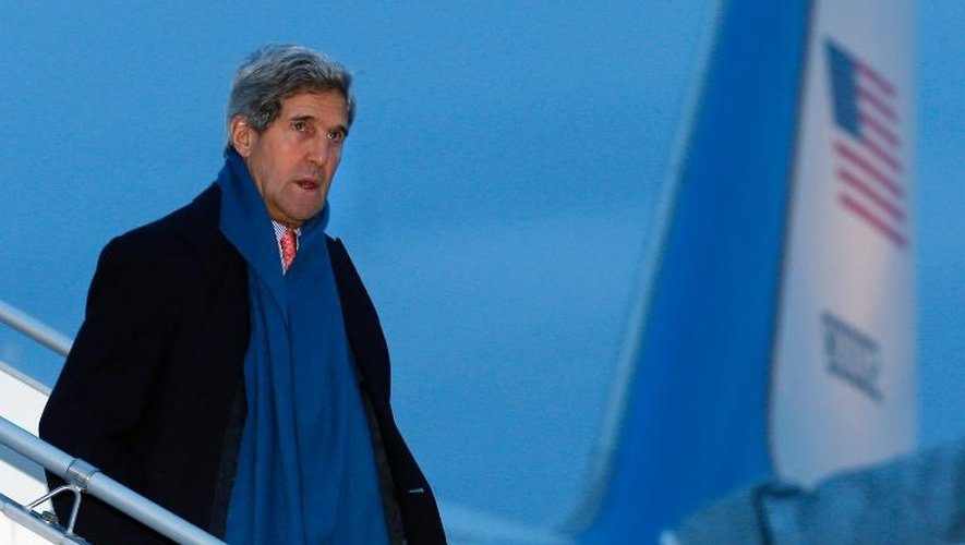 Le secrétaire d'Etat américain John Kerry à son arrivée à Genève, le 23 novembre 2013