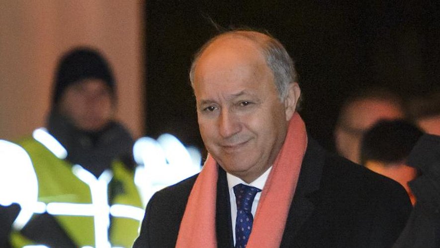 Le ministre français des Affaires étrangères Laurent Fabius à son arrivée à Genève, le 23 novembre 2013