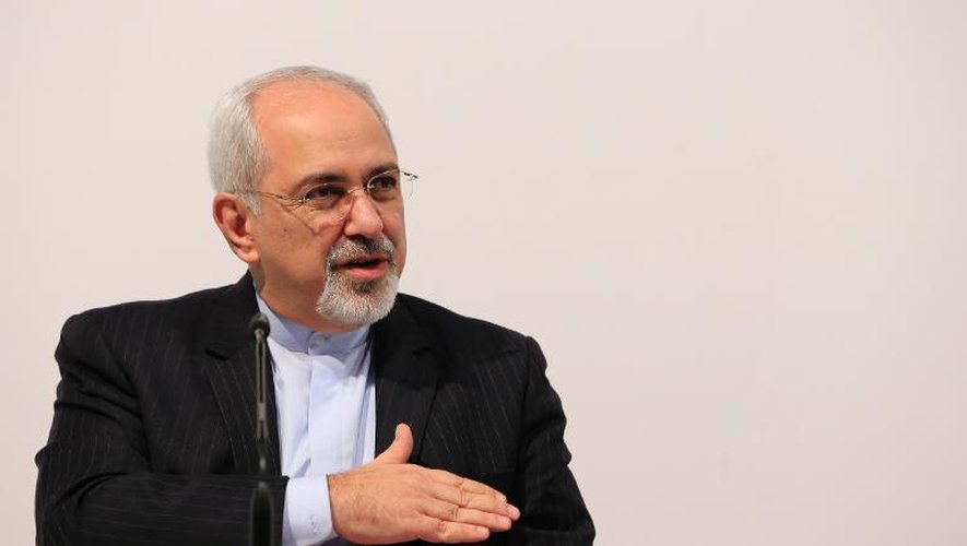 Le ministre iranien des Affaires étrangères, Mohammad Javad Zarif, lors d'une conférence de presse, le 24 novembre 2013 à Genève