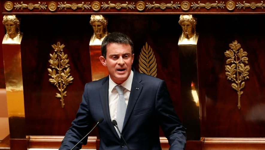 Le Premier ministre  Manuel Valls lors du débat sur la prolongation de l'état d'urgence le 19 juillet 2016 à l'Assemblée nationale à Paris