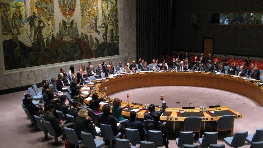 Le Conseil de sécurité des Nations unies réuni le 15 août 2014 au siège de l'organisation internationale à New York