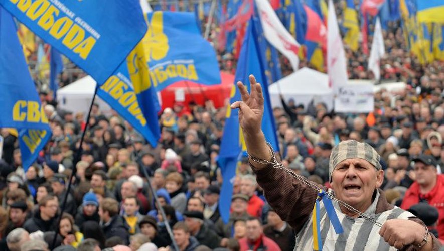Manifestants pro-européens le 24 novembre 2013 à Kiev