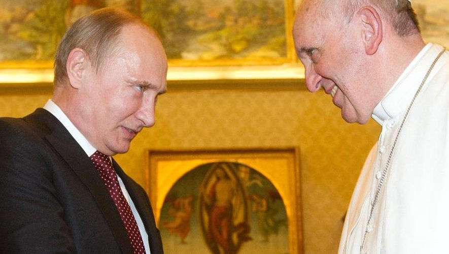 Vladimir Poutine reçu par le pape François le 25 novembre 2013 au Vatican