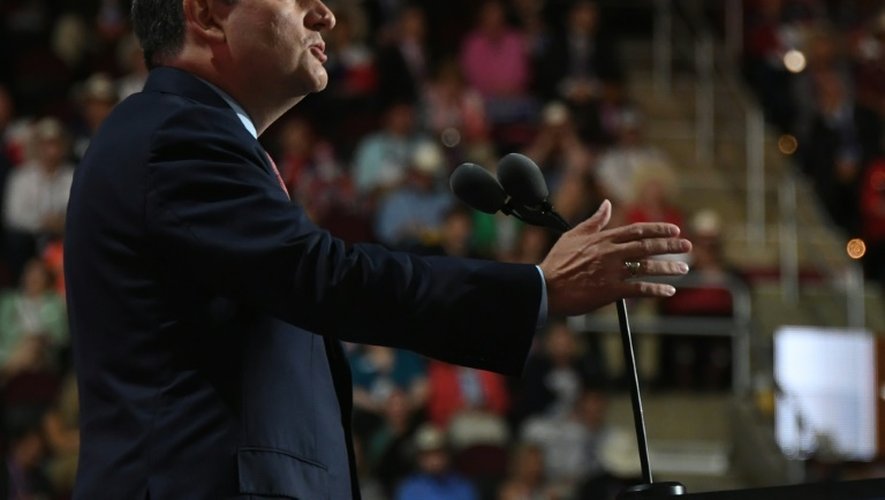 Le sénateur républicain Ted Cruz à la Convention républicaine à Cleveland le 20 juillet 2016