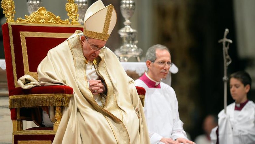 Le pape François lors d'une messe au Vatican, le 23 novembre 2013