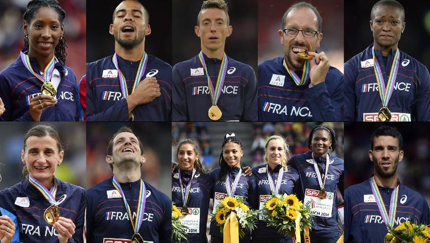 Les neuf médailles d'or de la France aux Championnats d'Europe à Zurich
