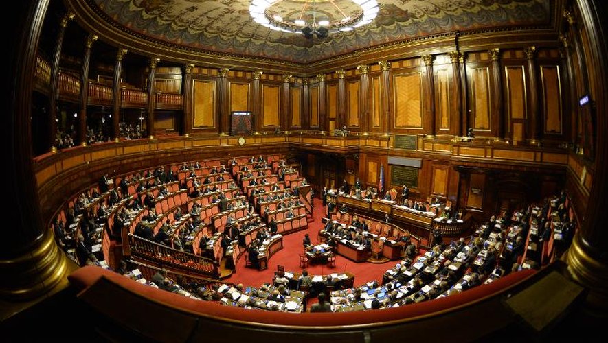 Vue générale du Sénat italien le 26 novembre 2013 à Rome