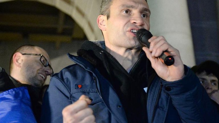 Le chef de l'opposition pro-européenne Vitaliy Klitschko lors d'une manifestation le 26 novembre 2013 à Kiev