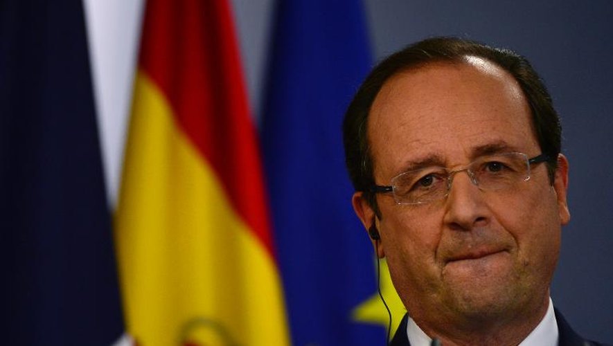 Le président français François Hollande à Madrid le 27 novembre 2013