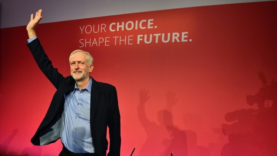 Jeremy Corbyn, élu à la tête du Labor, principal parti d'opposition britannique, le 12 septembre 2015 à Londres