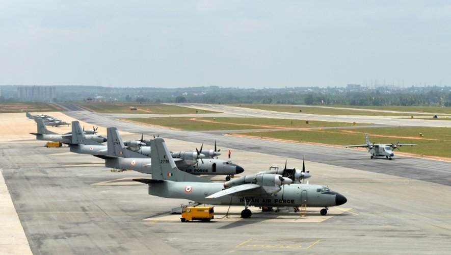 Des avions de l'armée de l'air indienne à Bangalore, le 3 octobre 2013